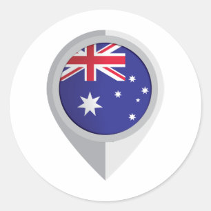 Adesivo Redondo Sinalizador de Localização do Pino na Austrália