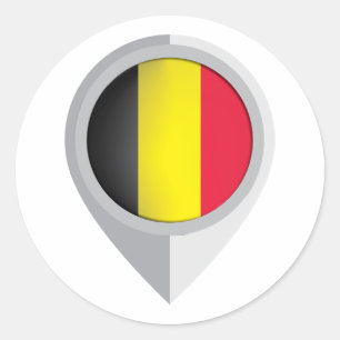 Adesivo Redondo Sinalizador de Localização do Pino na Bélgica