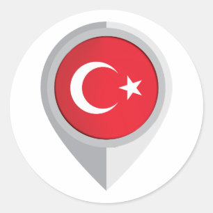 Adesivo Redondo Sinalizador de Localização do Pino Turkiye