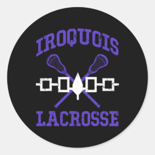 Adesivo Redondo Sinalizador de Nação Iroquois Lacrosse Lax Sticks