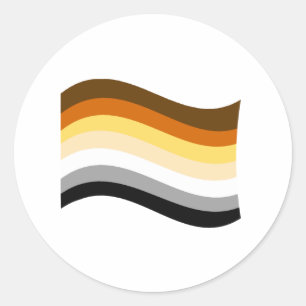 Adesivo Redondo Sinalizador de Onda do Orgulho Urso