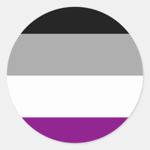 Adesivo Redondo Sinalizador de Orgulho Asexual