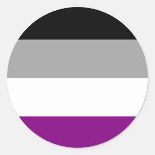 Adesivo Redondo Sinalizador de Orgulho Asexual