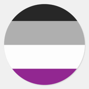 Adesivo Redondo Sinalizador de Orgulho Asexual