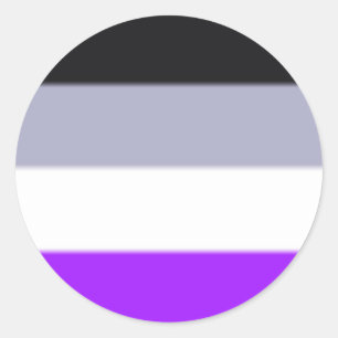 Adesivo Redondo Sinalizador de Orgulho Asexual de Queda
