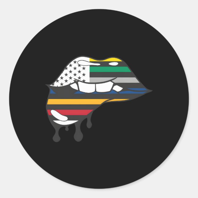 Adesivo Redondo Sinalizador de Primeiros Respondentes Dripg Lip Bi (Frente)