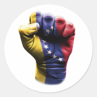 Adesivo Redondo Sinalizador de Punção da Venezuela