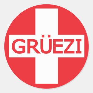 Adesivo Redondo Sinalizador de Suiça Gruezi