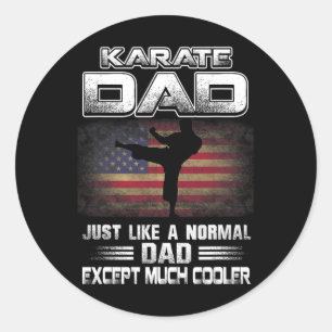 Adesivo Redondo Sinalizador Distinto Pai do Karate Dia de os pais 