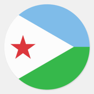 Adesivo Redondo Sinalizador Djibouti