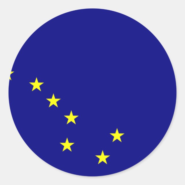 Adesivo Redondo Sinalizador do Alasca (Frente)