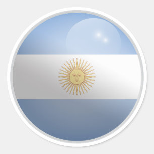 Adesivo Redondo Sinalizador do Círculo Glossy Argentina
