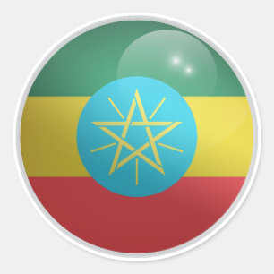 Adesivo Redondo Sinalizador do Círculo Glossy na Etiópia