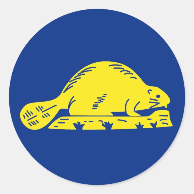 Adesivo Redondo Sinalizador do Estado do Oregon (Frente)