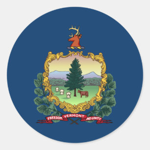 Adesivo Redondo Sinalizador do Estado Vermont