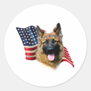 Adesivo Redondo Sinalizador do german shepherd