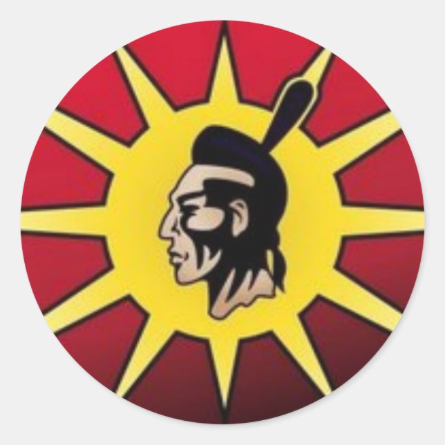 Adesivo Redondo Sinalizador do Guerreiro (Frente)