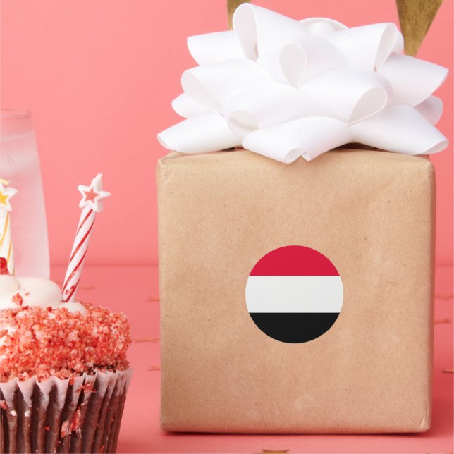 Adesivo Redondo Sinalizador do Iêmen (Festa)