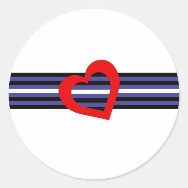 Adesivo Redondo Sinalizador do Orgulho de Couro (Frente)