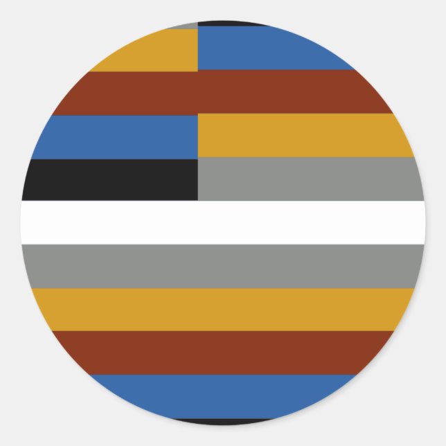 Adesivo Redondo Sinalizador do Orgulho de Freak (Frente)