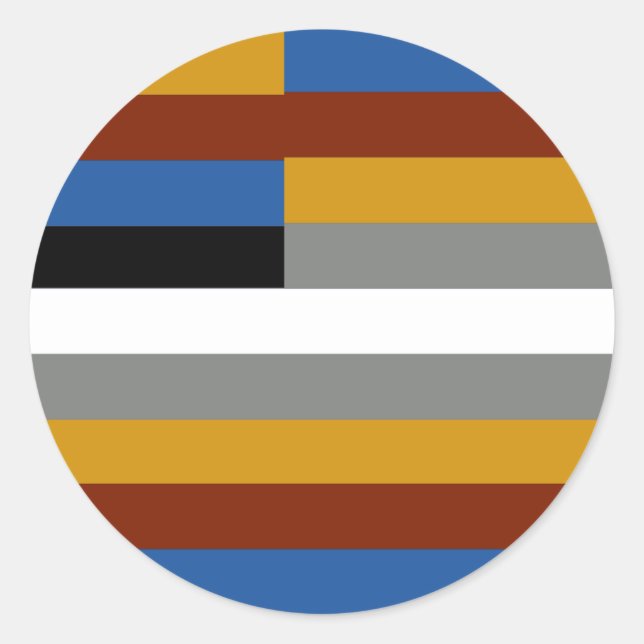 Adesivo Redondo Sinalizador do Orgulho de Freak (Frente)