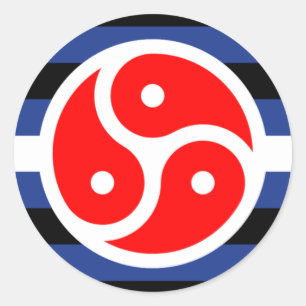 Adesivo Redondo Sinalizador do Orgulho de Prática de Couro