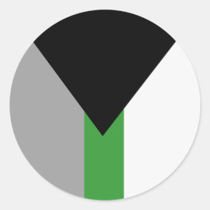 Adesivo Redondo Sinalizador do Orgulho Demiromântico