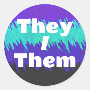 Adesivo Redondo Sinalizador do Orgulho do Abstrato Alexigender Tri