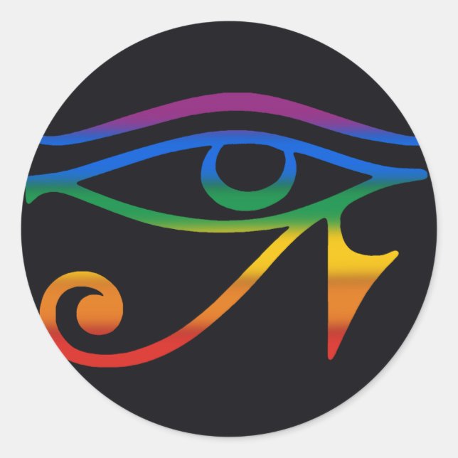 Adesivo Redondo Sinalizador do Orgulho do Gótico gay (Frente)