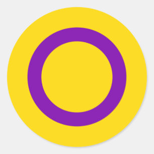 Adesivo Redondo Sinalizador do Orgulho Intersexual