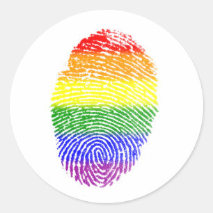 Adesivo Redondo Sinalizador do Orgulho LGBT