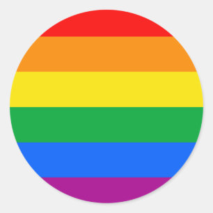 Adesivo Redondo Sinalizador do orgulho LGBT / Sinalizador do arco-