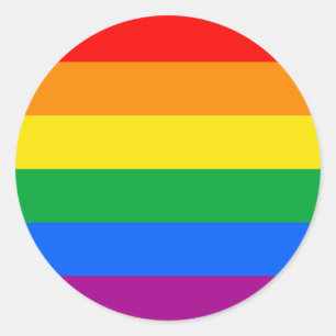 Adesivo Redondo Sinalizador do orgulho LGBT / Sinalizador do arco-