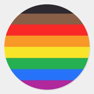 Adesivo Redondo Sinalizador do Orgulho LGBTQ (8 faixas)