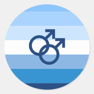 Adesivo Redondo Sinalizador do Orgulho Maleável do Gay MLM