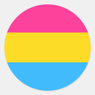 Adesivo Redondo Sinalizador do Orgulho Pansexual