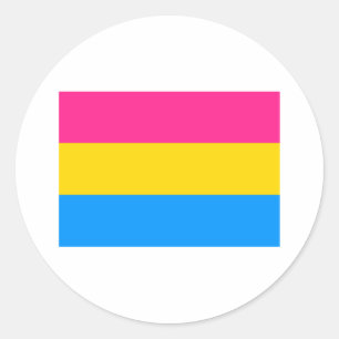 Adesivo Redondo Sinalizador do Orgulho Pansexual