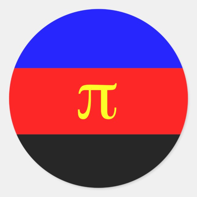 Adesivo Redondo Sinalizador do Orgulho Polimário (Frente)