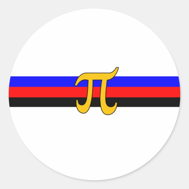 Adesivo Redondo Sinalizador do Orgulho Polimário (Frente)