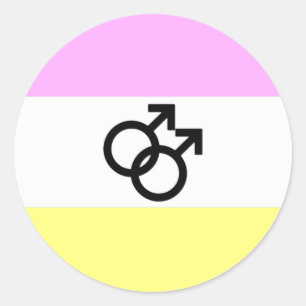 Adesivo Redondo Sinalizador do Orgulho Twink