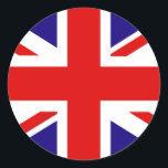 Adesivo Redondo Sinalizador do Reino Unido<br><div class="desc">excelente,  britânica,  bandeira,  real,  casamento,  william,  kate,  príncipes,  catherine,  middleton,  uk,  gbr,  britânico,  inglaterra,  princesa,  inglaterra,  britânica, </div>
