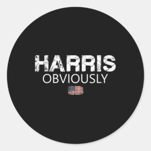 Adesivo Redondo Sinalizador Dos Eua Kamala Harris Para O President