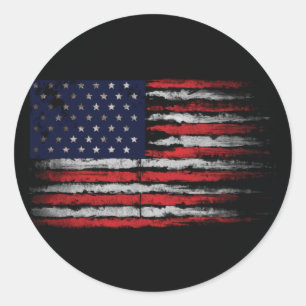 Adesivo Redondo Sinalizador Grunge U.S.A
