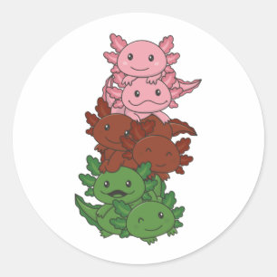 Adesivo Redondo Sinalizador Gynosexual Gander Pride Lgbtq Axolotl
