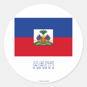 Adesivo Redondo Sinalizador Haiti com Nome