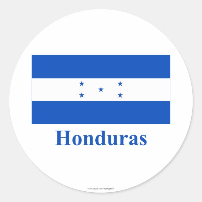 Adesivo Redondo Sinalizador Honduras com Nome (Frente)