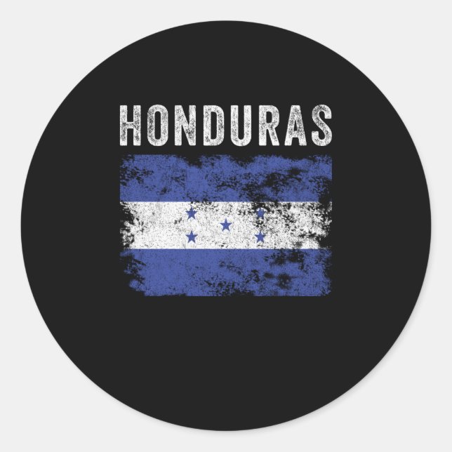 Adesivo Redondo Sinalizador Honduras Desapontado - Bandeira Hondur (Frente)