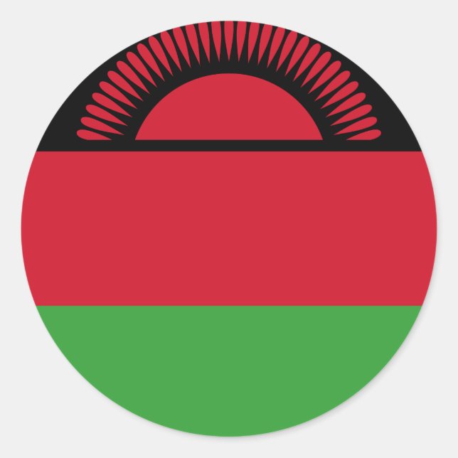 Adesivo Redondo Sinalizador Malawi (Frente)