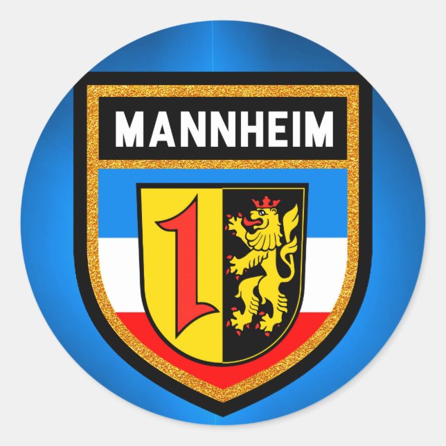 Adesivo Redondo Sinalizador Mannheim (Frente)