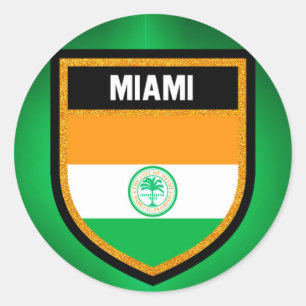 Adesivo Redondo Sinalizador Miami